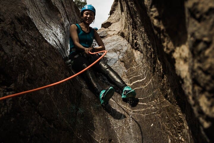 Half-Day Heart Creek Canyoning Near Banff & Canmore — Beginner Rappels & Water Slides photo 6
