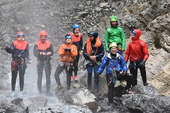 Heli Canyoning at Abraham Lake: Helicopter Drop, Slot Canyons & 45m Waterfall photo 3