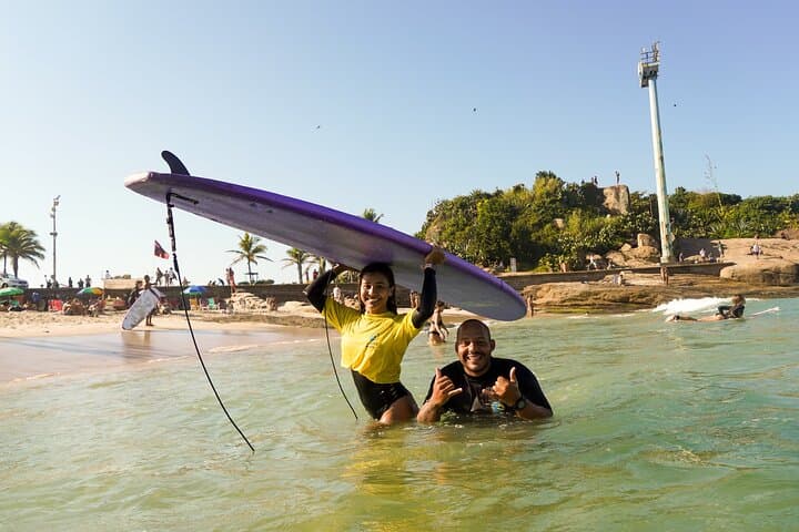 Learn to Surf at Arpoador: Ipanema Surf Lessons with Sunset Waves