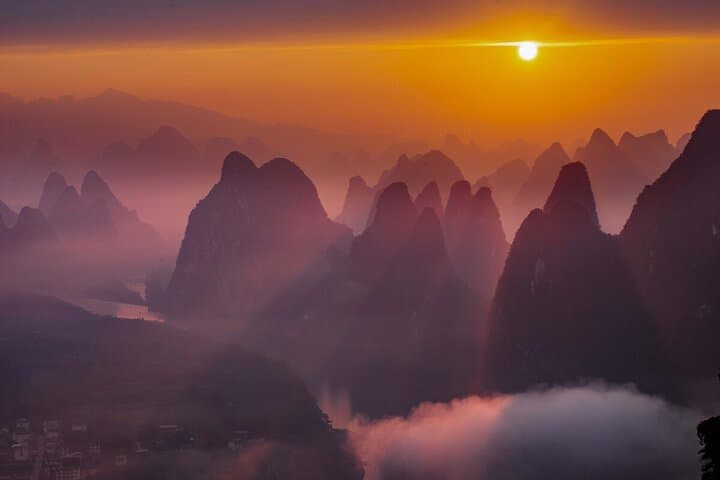 Sunrise on Xianggong Hill: Tea Pluck, Peaks Forest & Yangshuo Sunset photo 4