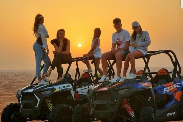Dubai Desert Thrill Buggy Ride: 4-Hour Dune Adventure with Camel Ride & Sandboarding
