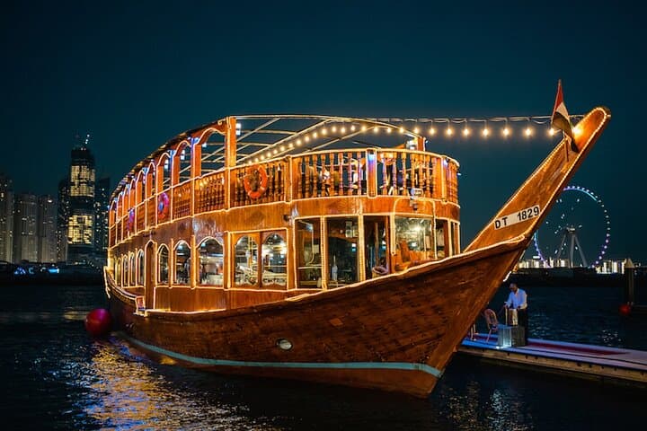 Evening Dhow Dinner Cruise in Dubai Marina — 2-Hour Buffet & Tanura Show