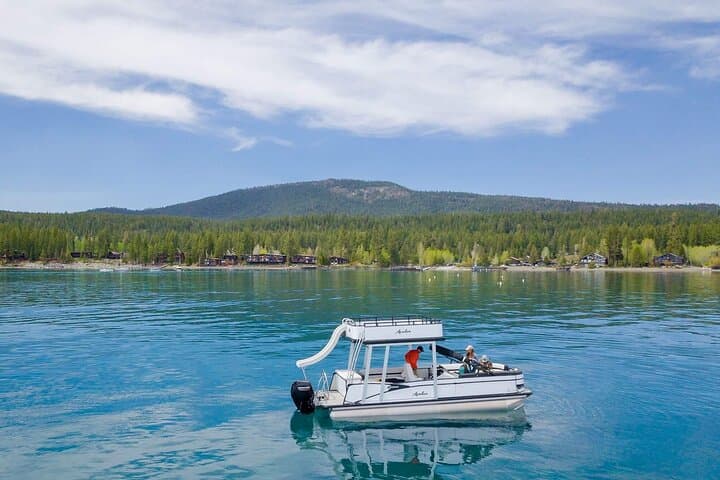 Explore Lake Tahoe by Double-Decker Pontoon: 8-Hour Private Boat Tour to Emerald Bay photo 4