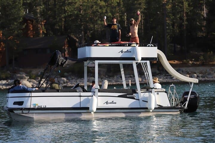 Explore Lake Tahoe by Double-Decker Pontoon: 8-Hour Private Boat Tour to Emerald Bay photo 6