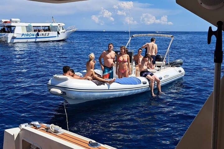 Rib Boat to Favignana & Levanzo: Snorkel Caves, Pane Cunzato & Sunset Aperitif from Trapani