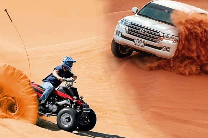 Evening Dubai Desert Safari: Dune Bashing, Camel Ride & Bedouin BBQ