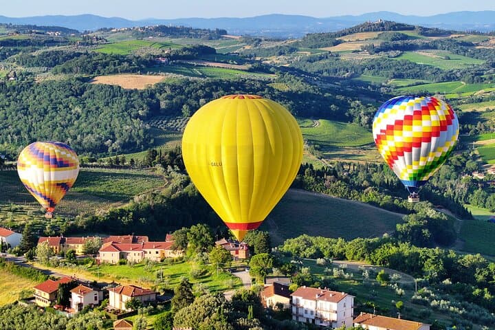 Tuscany Hot Air Balloon Flight from Siena — Sunrise Over Vineyards and Castles photo 1
