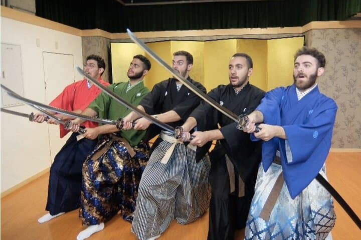 Samurai Experience & Kenbu Show in Kyoto: Sword Dance Workshop and Costume Photo photo 2