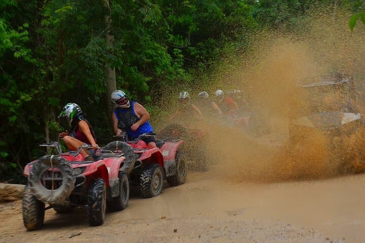 Mayan Jungle ATV, Zipline & Cenote Swim near Puerto Morelos
