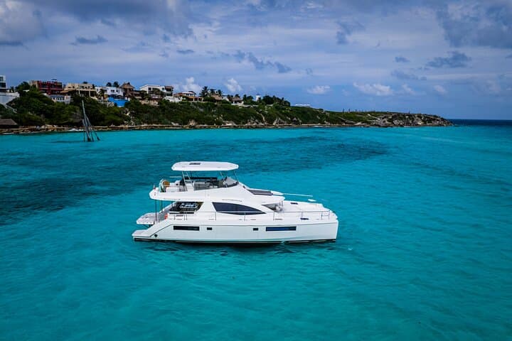 Sunset DJ Yacht Cruise on a 51' Leopard in Cancun — Private All-Inclusive Party to Isla Mujeres photo 3