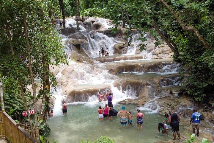 Dunn’s River Falls Combo: Zipline, Climb, Horseback Swim & Bamboo Rafting from Montego Bay photo 1