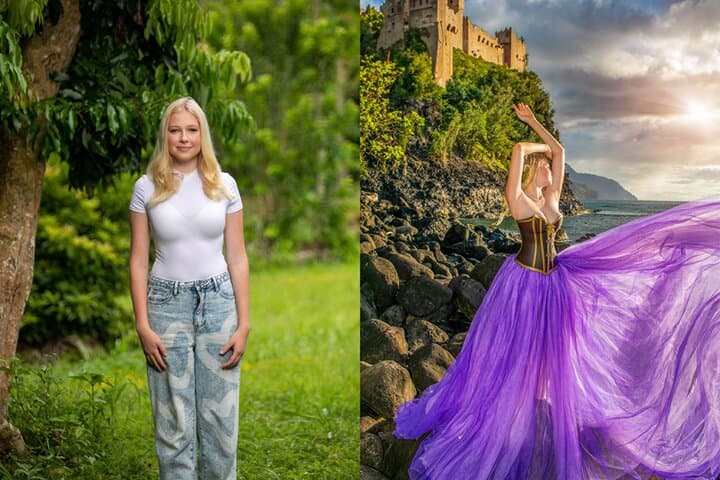 Kauai Fairy Princess Photoshoot — Kealia Beach & Waterfall Portrait Session photo 2