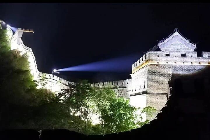 Evening Illuminated Mutianyu Great Wall Night Hike and Cable Car Tour