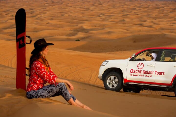 Lahbab Red Dune Safari: Evening Dune Bashing, Sandboarding, Camel Ride & VIP BBQ in Dubai photo 3