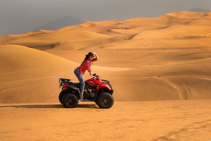 Premium Dubai Red Dunes Safari: Quadbike, Camel Ride & VIP VIP Dinner in Lahbab photo 2