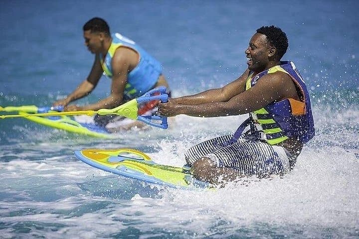 Private Knee Boarding at Trincomalee Beach: Speedboat-Towed Water Thrills in Sri Lanka photo 1