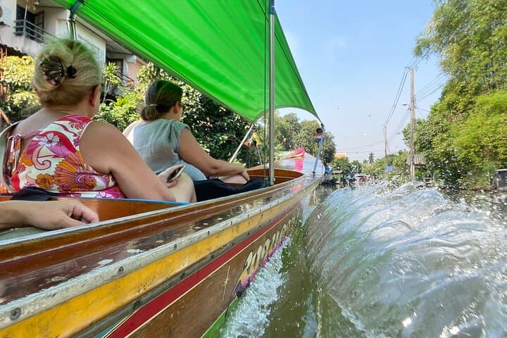 Small Teak Boat Canal Tour & Organic Garden Cooking in Bangkok