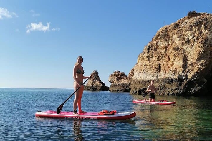 Stand-Up Paddle Tour in Alvor: Caves, Cliffs & Clear Algarve Water