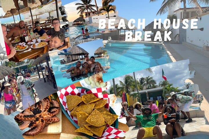 Beach House Break: 4-Hour Private Beach Club with Open Bar near Progreso