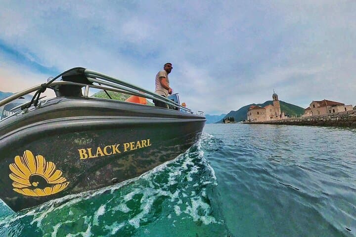 Perast to Blue Cave & Our Lady of the Rocks: Private Black Pearl Speedboat Tour photo 2