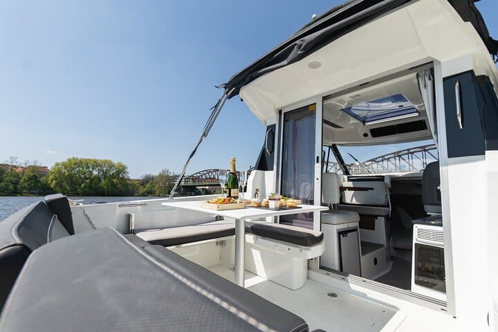 Prague YachtBoat SPEED: VIP High-Speed Vltava Cruise with All-You-Can-Drink photo 3