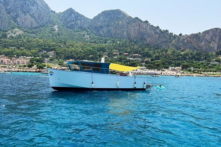 4-Hour Boat Tour from Mondello to Capo Gallo with Aperitif — Swim, Snorkel & Sea Caves