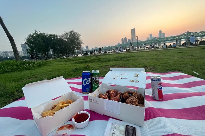 Seoul Han River Sunset Chicken & Karaoke Private Tour
