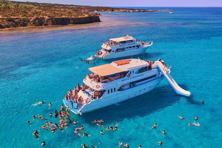 Blue Lagoon Akamas Cruise from Paphos — Swim, Snorkel & Slide