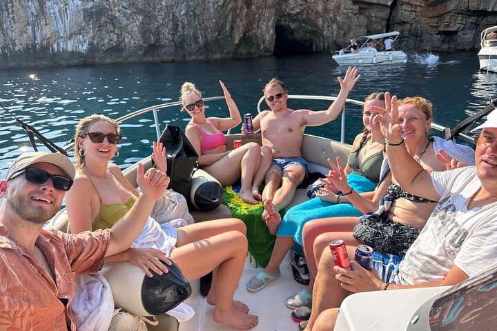 Boka Bay Speedboat: Our Lady of the Rocks, Mamula Fortress & Blue Cave Swim