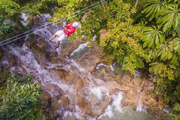 Dunn's River Falls 4-in-1: Zipline, Bamboo Raft, Horseback Swim & Waterfall Climb photo 5