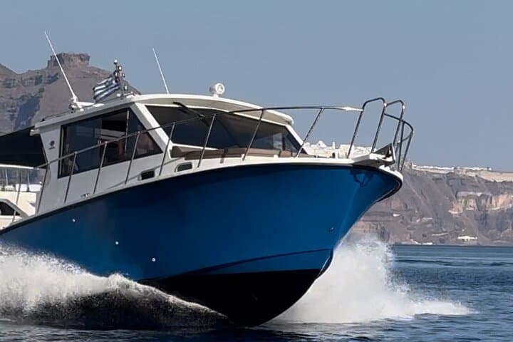 Private Santorini Fishing Cruise with BBQ & Snorkeling from Ammoudi photo 1