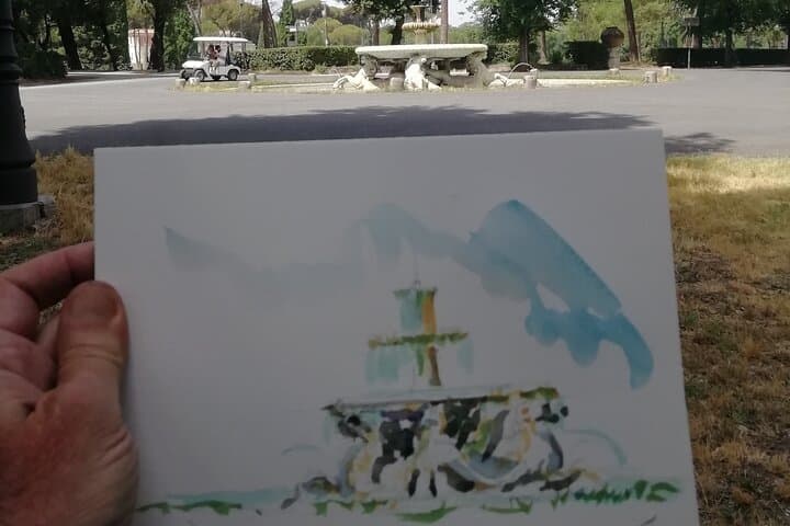 Private Watercolor Tour in Villa Borghese Rome with Guido photo 5