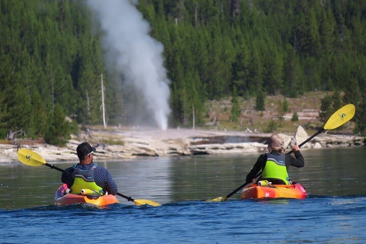 Morning Kayaking Adventure on Yellowstone Lake: Paddle to West Thumb Geyser Basin
