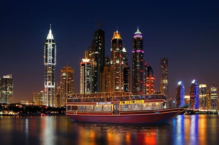 Dhow Dinner Cruise on Dubai Marina: 90-Minute Skyline & Buffet Experience
