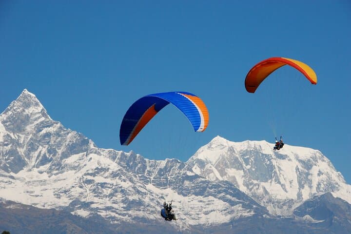 Sarangkot Paragliding Tandem Flight Over Pokhara — Photos & Video