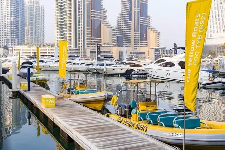Dubai 60-Min Yellow Boat Tour: Marina Skyline Cruise at Sunset photo 2