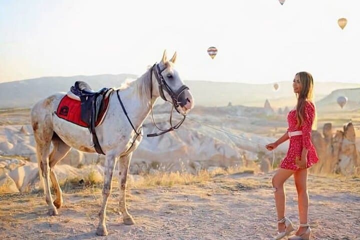 Sunrise Horse Ride Through Cappadocia's Balloon-Scattered Valleys photo 5
