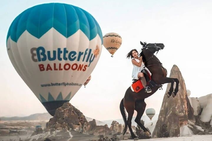 Sunrise Horse Ride Through Cappadocia's Balloon-Scattered Valleys photo 6