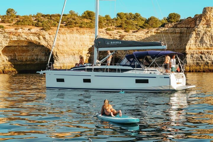 Half-Day Luxury Sail-Yacht Cruise from Portimão to Benagil and Joao d’Arens
