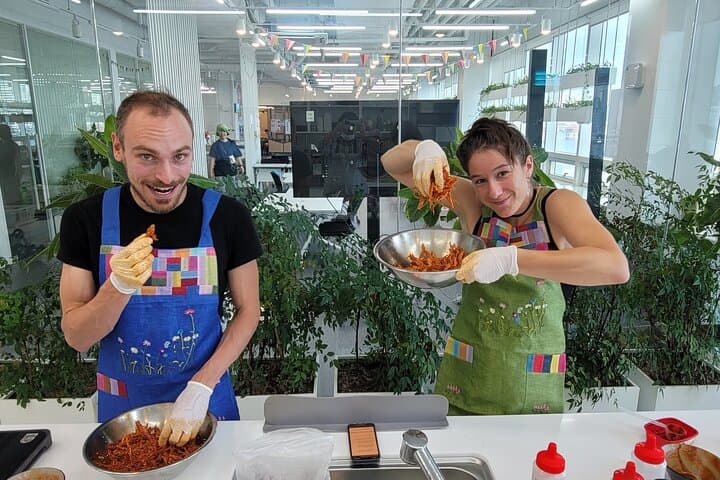 Busan Tailored Korean Cooking Class with Market Tour — Vegan Options Available