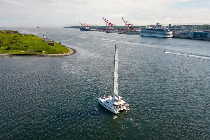 Private Catamaran Cruise and Anchor Lunch in Halifax Harbour
