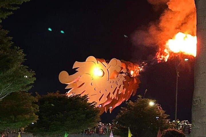 Da Nang Nightlife Tour: Marble Mountains, Lady Buddha & Dragon Bridge Fire Show photo 1