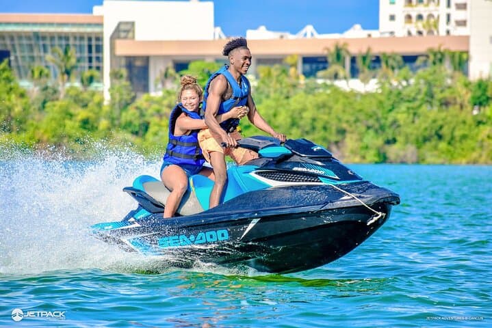 Waverunner Across Nichupte Lagoon: Mangrove Jet-Ski Adventure in Cancun
