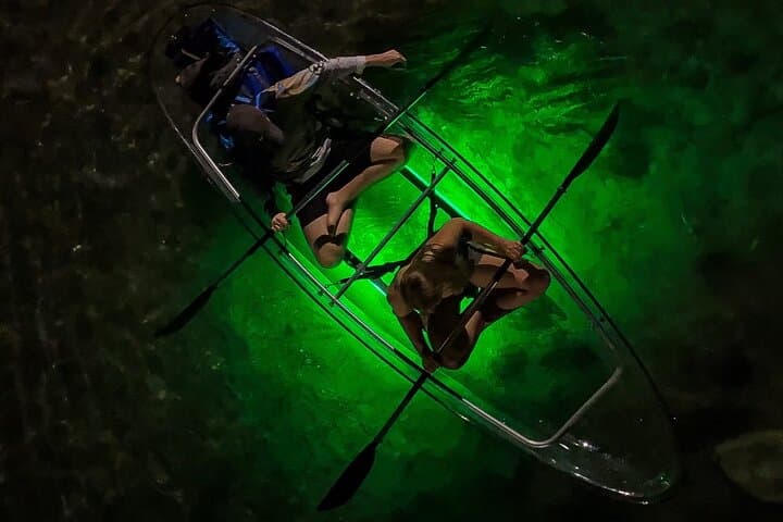 Clear Kayak Sunset Glow Tour on San Marcos River — Night Paddle in Crystal Kayaks photo 2