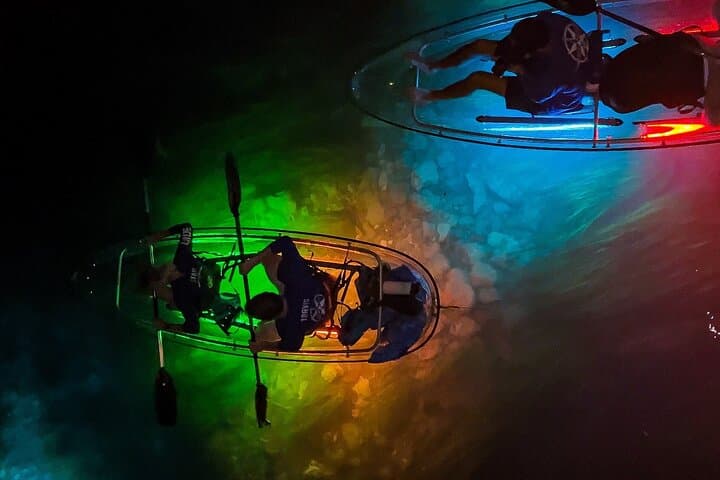 Clear Kayak Sunset Glow Tour on San Marcos River — Night Paddle in Crystal Kayaks photo 3
