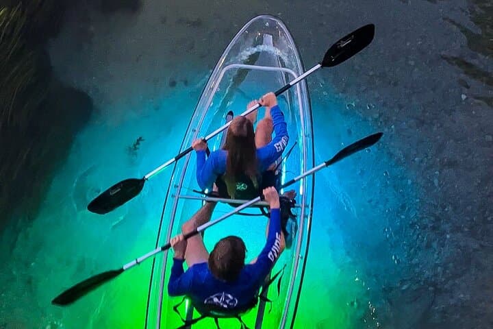Clear Kayak Sunset Glow Tour on San Marcos River — Night Paddle in Crystal Kayaks photo 4