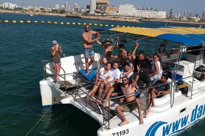Tel Aviv City Skyline Boat Cruise — Swim Stops, Floats & Marina Views photo 1