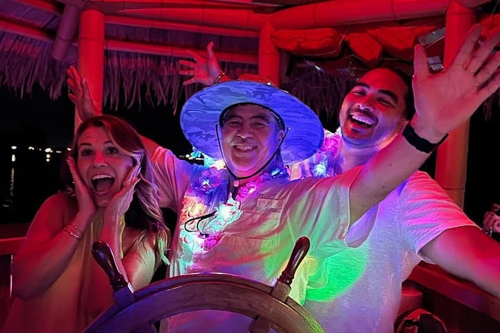 Lit on the Lagoon: Glow Tiki Bar Cruise in Panama City Beach