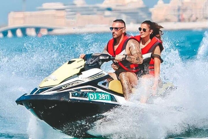 Jet Ski Near Burj Al Arab: Dubai Coastline Thrill with Pickup