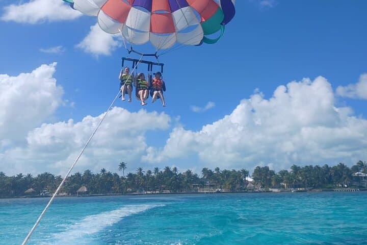 Parasailing Above the Caribbean Sea — Ambergris Caye Aerial Tour photo 3